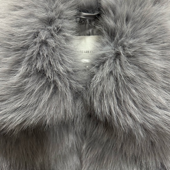 Avec Les Filles Faux Fur Crop Jacket Gray - Picture 5 of 16